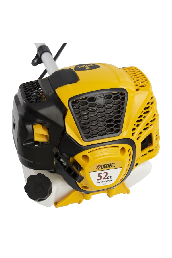 Триммер бензиновый DTL-52, 52 см3, неразъемная штанга, состоит из 2 частей Denzel