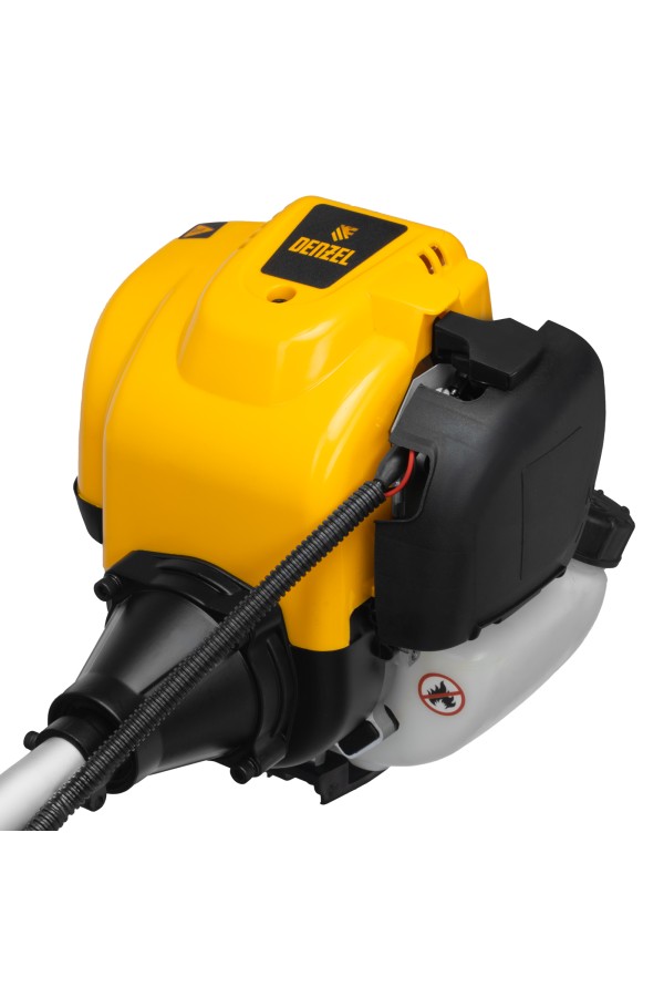 Триммер бензиновый DTL-37-4T, 4-тактный, 37 см3, неразъемная штанга, состоит из 2 частей Denzel