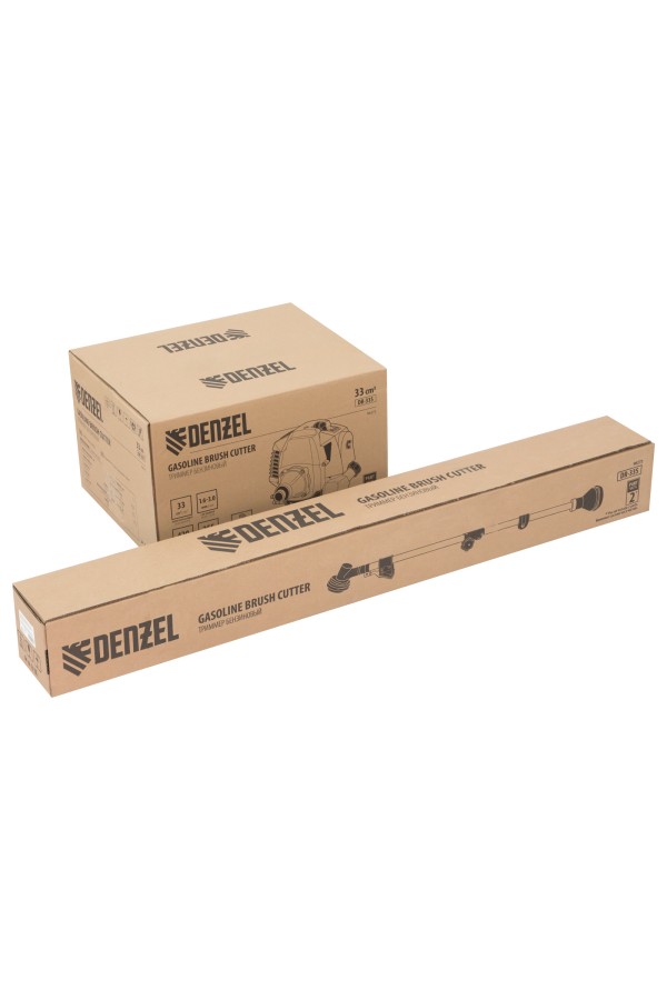 Триммер бензиновый DR-33S, 33 см3, разъемная штанга, состоит из 2 частей Denzel
