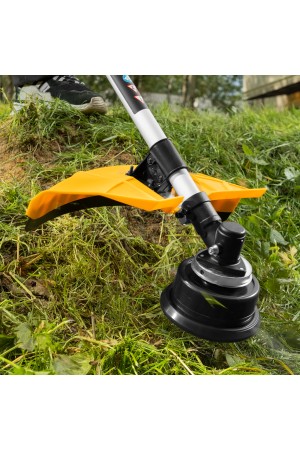 Триммер бензиновый DR-43, 43 см3, неразъемная штанга, состоит из 2 частей Denzel