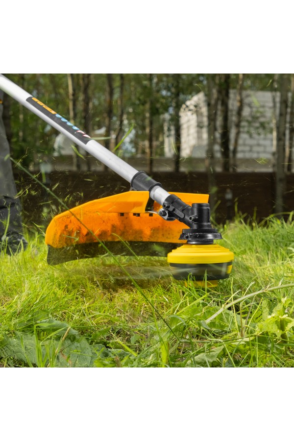 Триммер бензиновый DR-43, 43 см3, неразъемная штанга, состоит из 2 частей Denzel