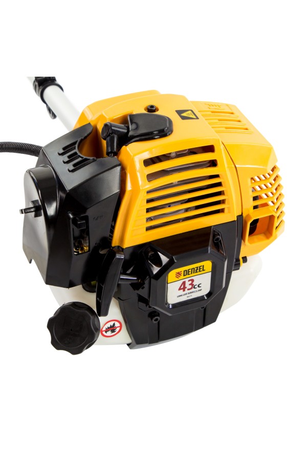 Триммер бензиновый DR-43, 43 см3, неразъемная штанга, состоит из 2 частей Denzel