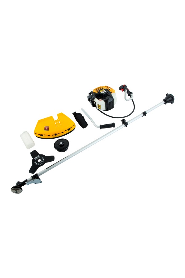 Триммер бензиновый DR-43, 43 см3, неразъемная штанга, состоит из 2 частей Denzel