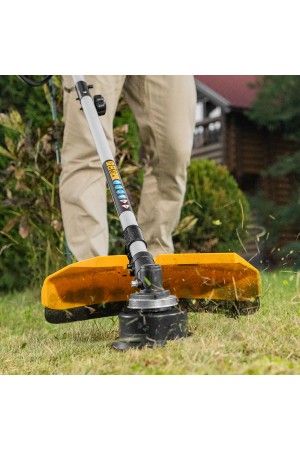 Триммер бензиновый DR-43S, 43 см3, разъемная штанга, состоит из 2 частей Denzel