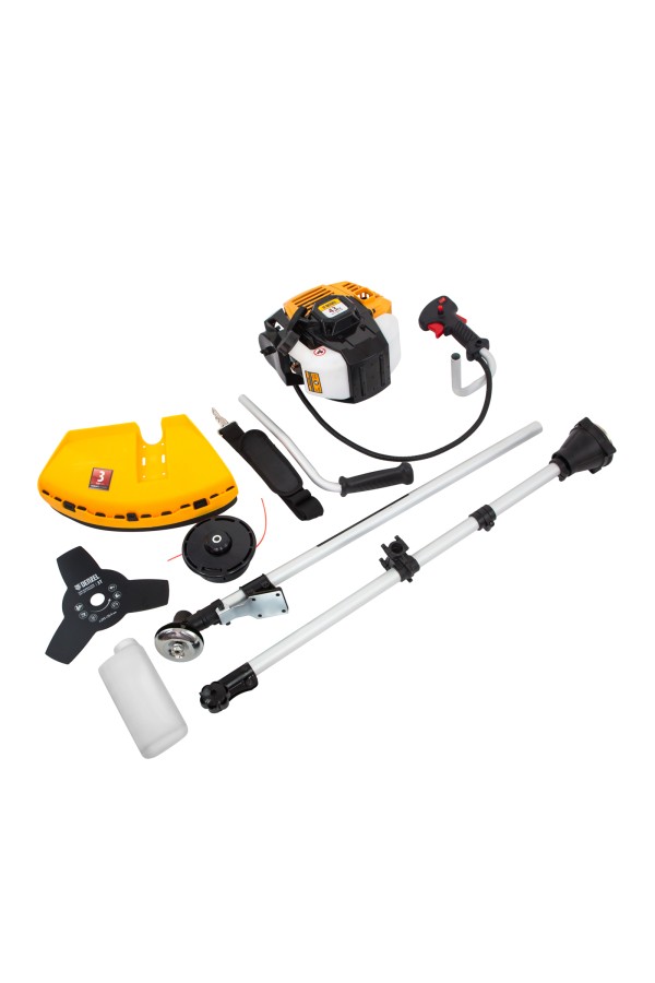 Триммер бензиновый DR-43S, 43 см3, разъемная штанга, состоит из 2 частей Denzel