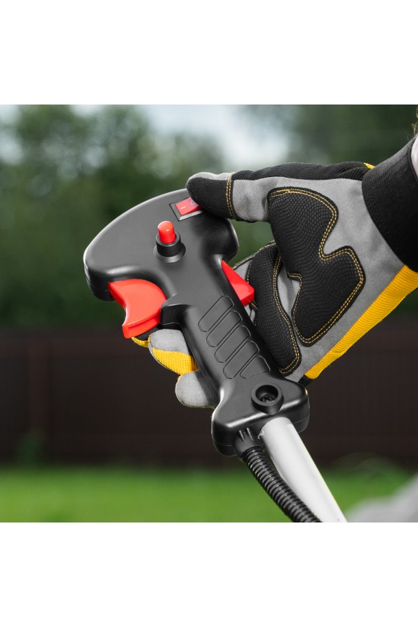 Триммер бензиновый DR-52S, 52 см3, разъемная штанга, состоит из 2 частей Denzel