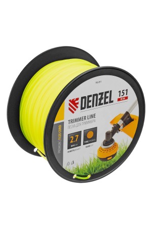 Леска для триммера круглая, 2,7мм х 151м, на DIN катушке FLEX CORD,  Denzel