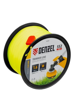 Леска для триммера звезда, 1,6мм х 552м, на DIN катушке FLEX CORD,  Denzel