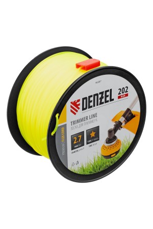 Леска для триммера звезда, 2,7мм х 202м, на DIN катушке FLEX CORD// Denzel