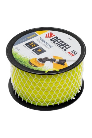 Леска для триммера звезда, 3,0мм х 166м, на DIN катушке FLEX CORD// Denzel