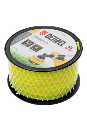 Леска для триммера звезда, 4,0мм х 93м, на DIN катушке FLEX CORD// Denzel