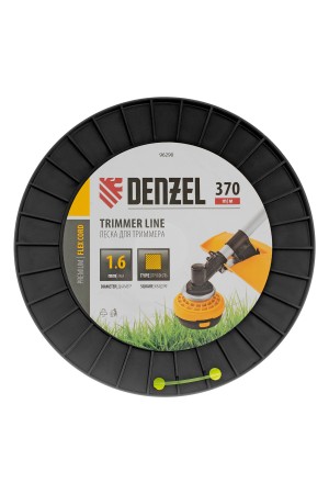 Леска для триммера квадрат 1,6мм х 370м, на DIN катушке FLEX CORD// Denzel