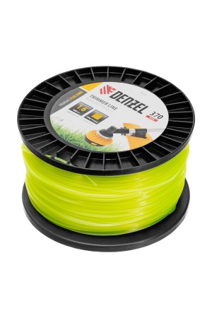 Леска для триммера квадрат 1,6мм х 370м, на DIN катушке FLEX CORD// Denzel