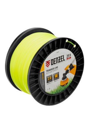 Леска для триммера квадрат, 2,0мм х 251м, на DIN катушке FLEX CORD// Denzel