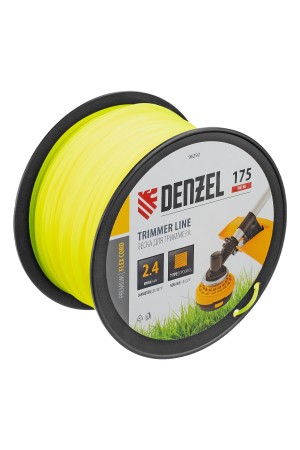 Леска для триммера квадрат, 2,4мм х 175м, на DIN катушке FLEX CORD// Denzel