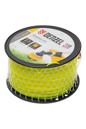 Леска для триммера квадрат, 2,7м х 138м, на DIN катушке FLEX CORD// Denzel