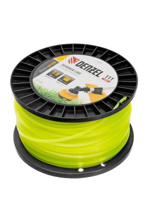 Леска для триммера квадрат, 3,0мм х 111м, на DIN катушке FLEX CORD// Denzel