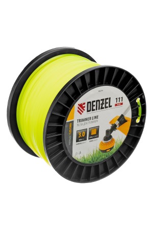 Леска для триммера квадрат, 3,0мм х 111м, на DIN катушке FLEX CORD// Denzel