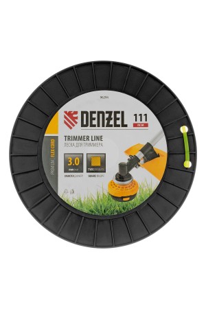 Леска для триммера квадрат, 3,0мм х 111м, на DIN катушке FLEX CORD// Denzel