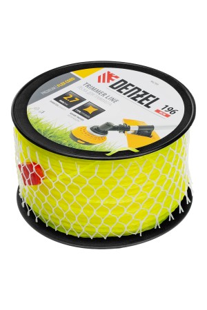 Леска для триммера витой квадрат, 2,7мм х 196м, на DIN катушке FLEX CORD// Denzel