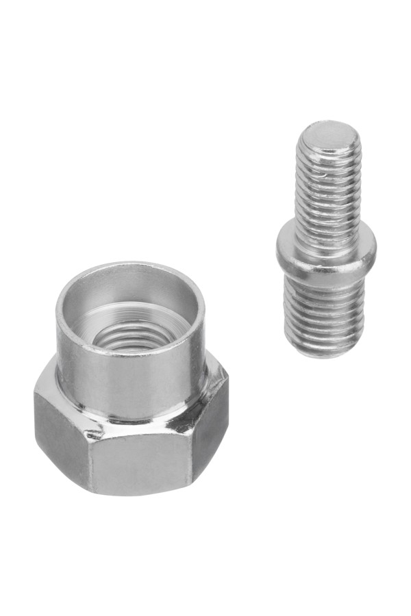 Катушка универсальная триммерная, гайка М8 х 1.25, гайка М10, винт М8-М10, левая резьба, шаг 1.25 мм Denzel