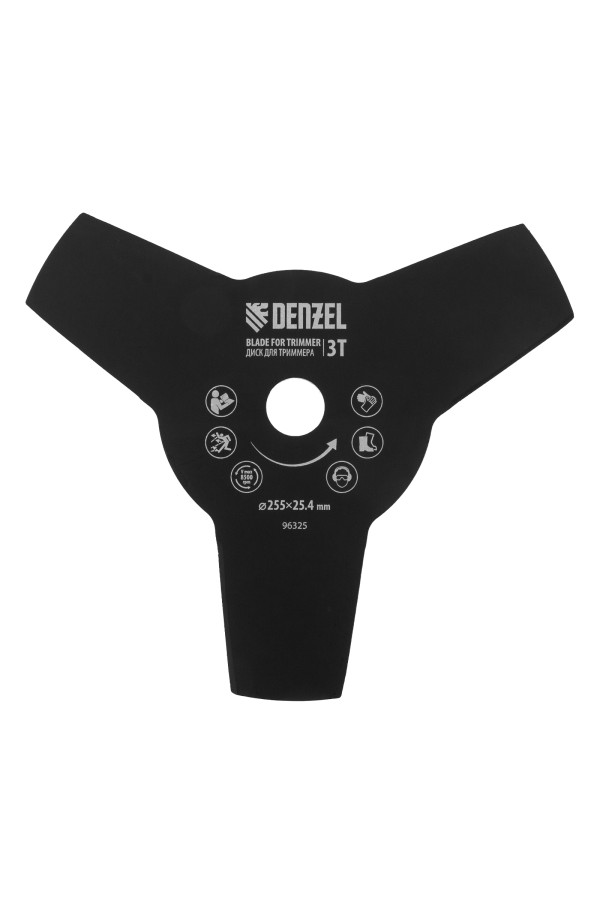 Диск для триммера, 255 х 25.4 мм, толщина 1.6 мм, 3 лезвия Denzel