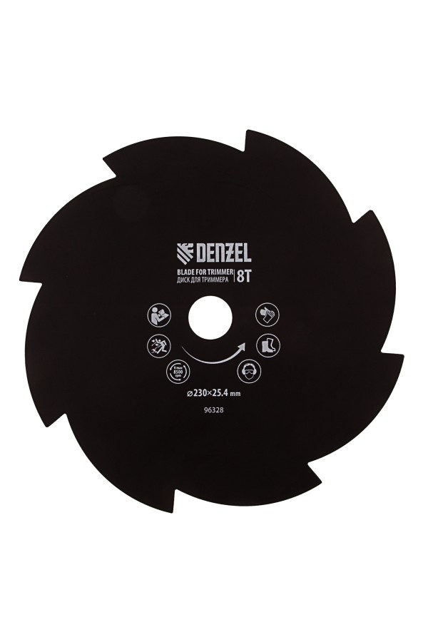 Диск для триммера, 230 х 25.4 мм, толщина 1.6 мм, 8 лезвий Denzel