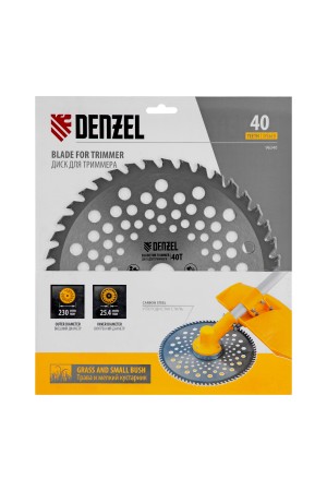 Диск для триммера, 230 х 25.4 мм, толщина 1.3 мм, 40 зубьев Denzel