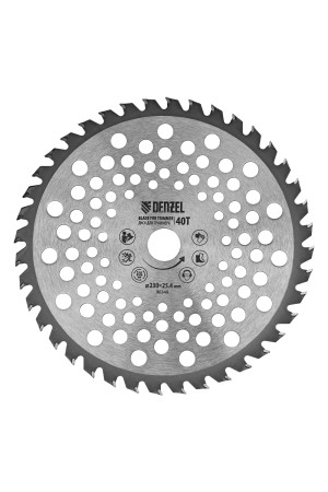 Диск для триммера, 230 х 25.4 мм, толщина 1.3 мм, 40 зубьев Denzel