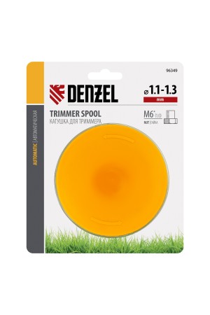 Катушка триммерная автоматическая, для Denzel TE-650 артикула 96620, в блистере, гайка M6 Denzel