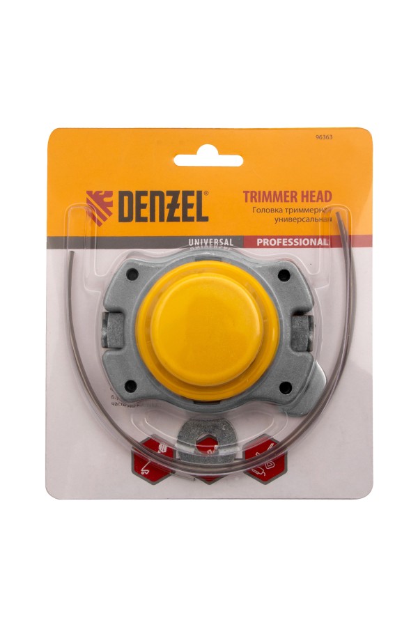 Головка триммерная универсальная алюминий, шайба 8 мм, 10 мм Denzel