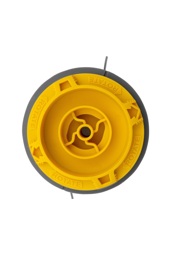 Катушка триммерная полуавтомат, быстрая заправка, шестигранник HEX х 15/6, болт 5/16 левый, М8 левый Denzel