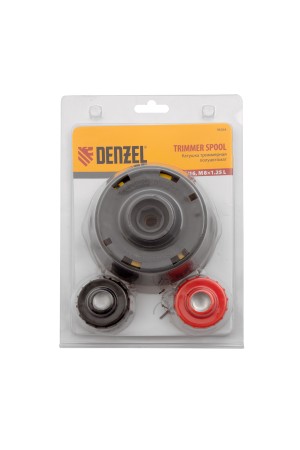 Катушка триммерная полуавтомат, быстрая заправка, шестигранник HEX х 15/6, болт 5/16 левый, М8 левый Denzel