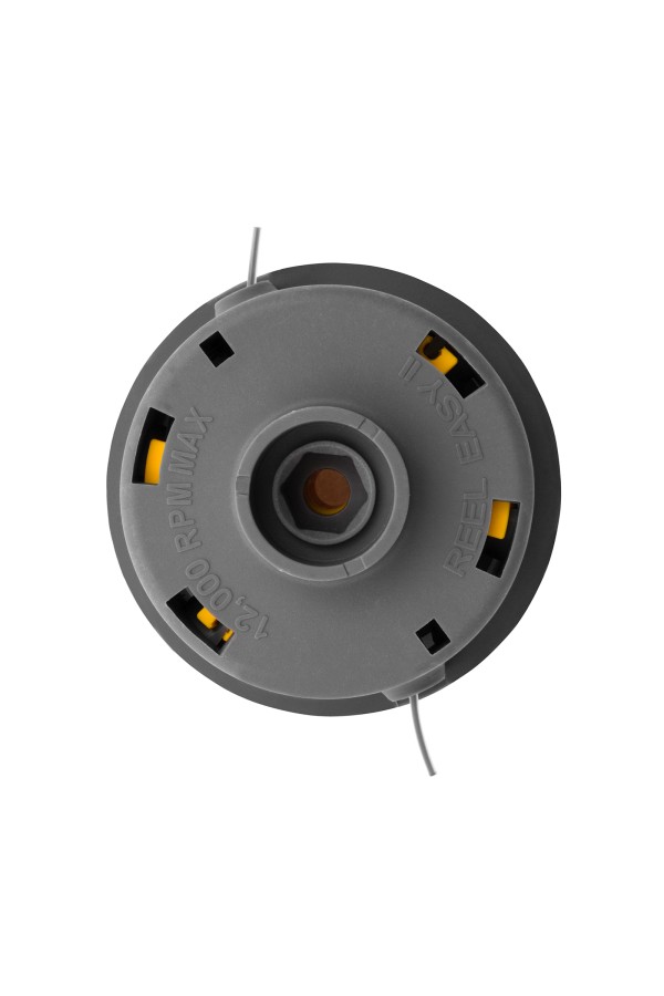 Катушка триммерная полуавтомат, быстрая заправка, шестигранник HEX х 15/6, болт 5/16 левый, М8 левый Denzel