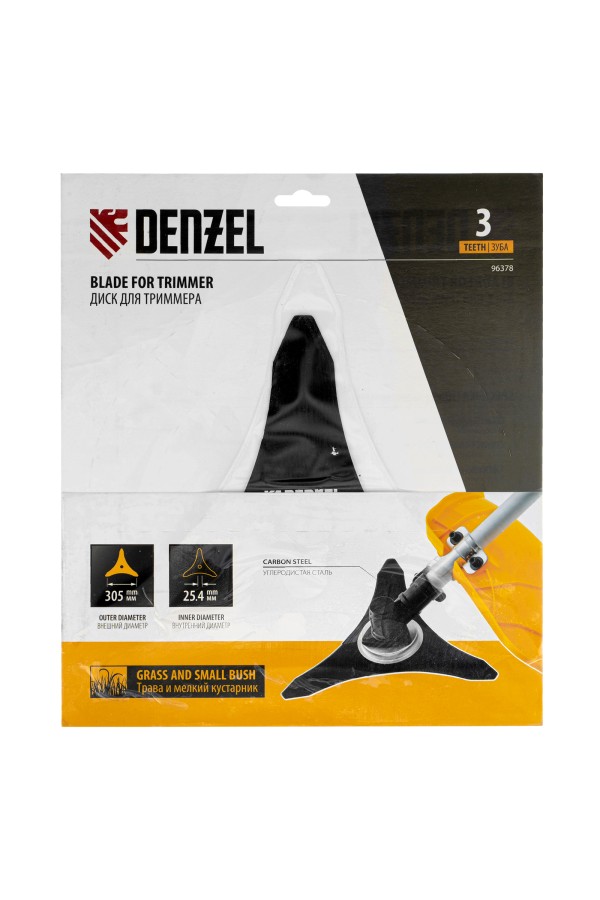 Диск для триммера , 305 х 25,4  3 лезвия Denzel
