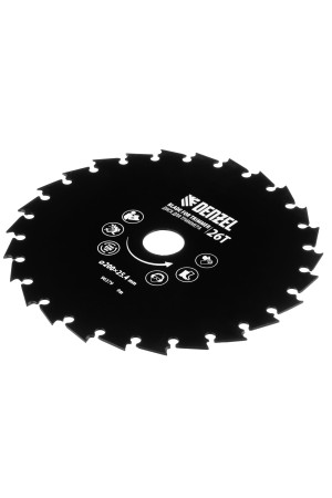 Диск для триммера  c долотообразной формой зуба,  200 х 25,4  26 зубов// Denzel