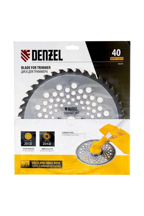 Диск для триммера , 255 х 25,4  40 зубьев Denzel