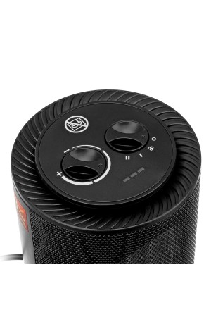 Тепловентилятор керамический DTFC-1200S, вращение, 3 реж., вент., нагрев 600/1200 Вт // Denzel