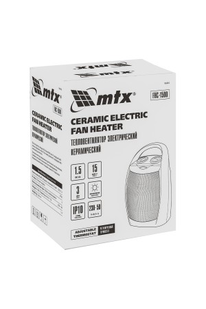 Тепловентилятор электр. керамический FHC-1500, 3 реж., вентилятор, нагрев 750/1500 Вт, MTX