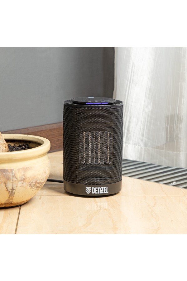 Тепловентилятор электрический керамический DTFC-1200, 3 режима, вентилятор, нагрев 600/1200 Вт Denzel