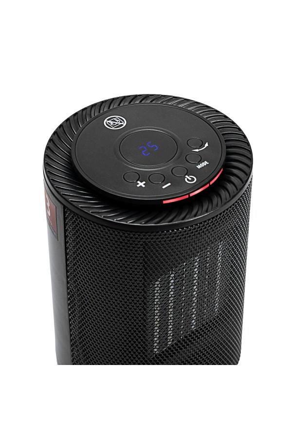 Тепловентилятор электрический керамический DTFC-1200, 3 режима, вентилятор, нагрев 600/1200 Вт Denzel