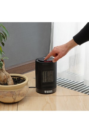 Тепловентилятор электрический керамический DTFC-1200, 3 режима, вентилятор, нагрев 600/1200 Вт Denzel