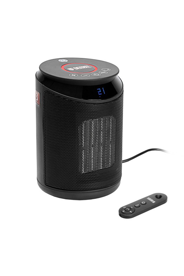 Тепловентилятор электрический керамический DTFC-2000, пульт, 3 режима, вентилятор, нагрев 1000/2000 Вт Denzel