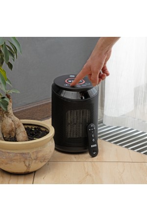 Тепловентилятор электрический керамический DTFC-2000, пульт, 3 режима, вентилятор, нагрев 1000/2000 Вт Denzel