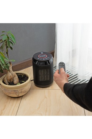 Тепловентилятор керамический DTFC-2000X, 2 кВт, wi-fi, пульт, динамик, вращение, 3 реж. // Denzel