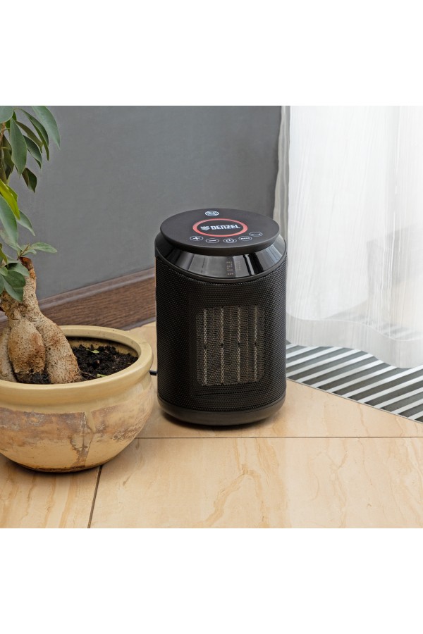 Тепловентилятор керамический DTFC-2000X, 2 кВт, wi-fi, пульт, динамик, вращение, 3 реж. Denzel