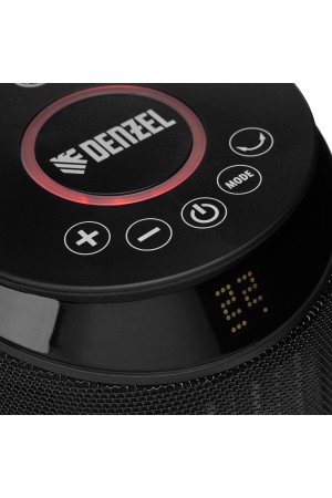 Тепловентилятор керамический DTFC-2000X, 2 кВт, wi-fi, пульт, динамик, вращение, 3 реж. // Denzel