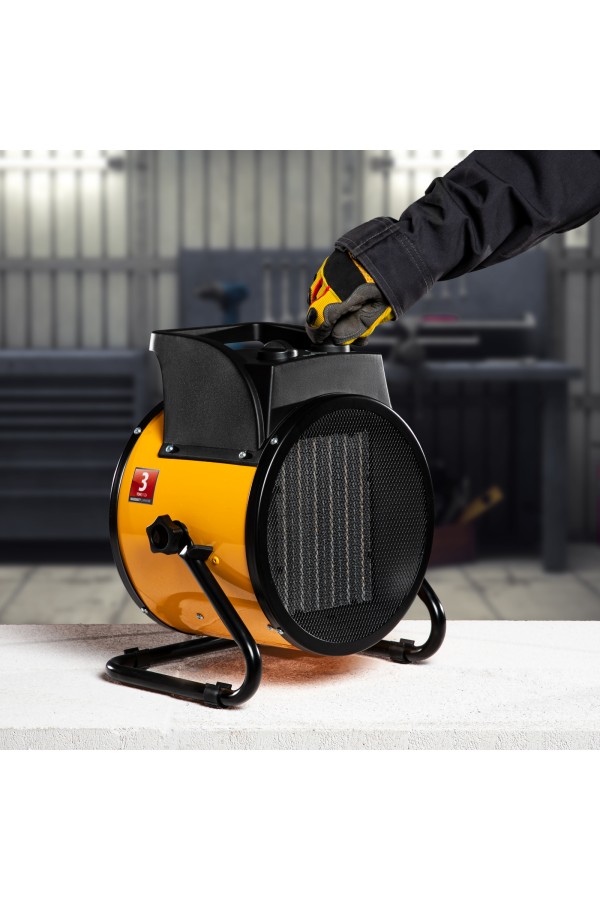 Тепловая пушка, керамический нагреватель (тепловентилятор) DHC 5-400, 230 В, 0.04/3/5 кВт Denzel