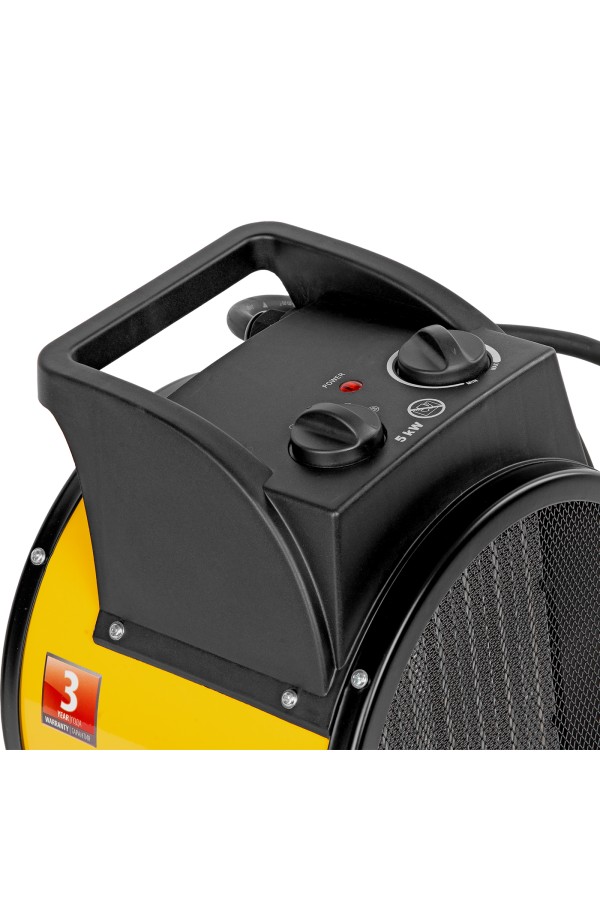 Тепловая пушка, керамический нагреватель (тепловентилятор) DHC 5-400, 230 В, 0.04/3/5 кВт Denzel