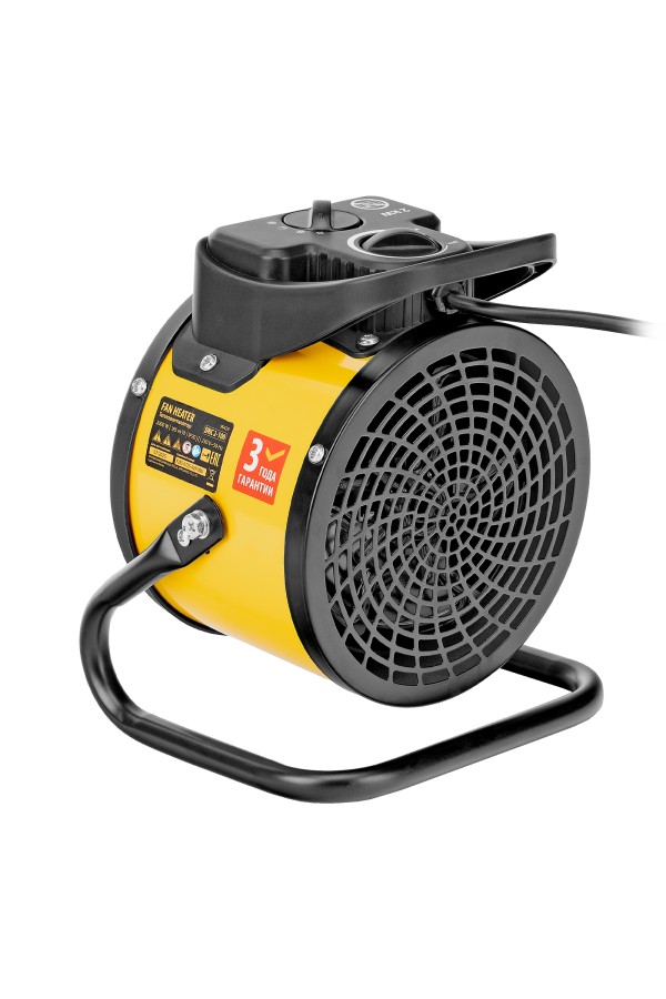 Тепловая пушка, керамический нагреватель (тепловентилятор) DHC 2-100, 230 В, 0.025/1/2 кВт Denzel